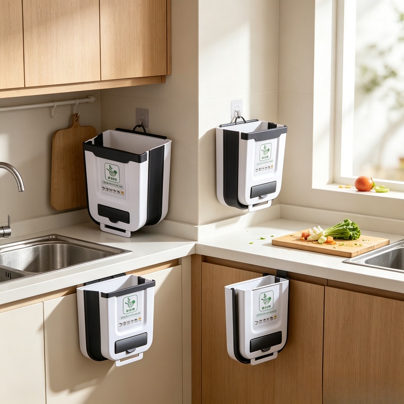 Wall‑Mounted Slim Collapsible  - огляд і ціна Commercial Kitchen Bin